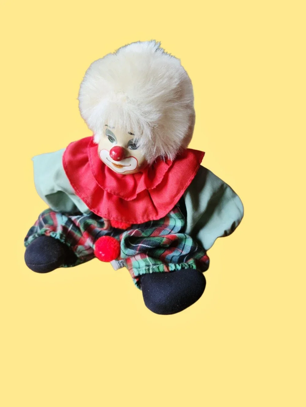 Vintage 1980s German Clown doll by Geschmackvolle Geschenkideen